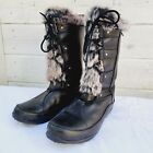 The North Face Women's Black Leather WTPF Insulated Abby IV Luxe Boots - size 9