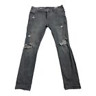 Men's Grey Ripped Skinny Jeans 36/32 Denim & Co (DS28)