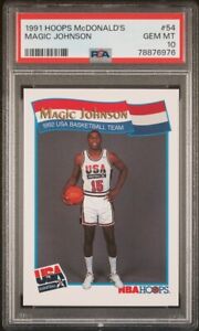 New Listing1991-92 NBA Hoops McDonald's Magic Johnson #54 USA Dream Team HOF PSA 10