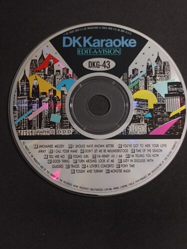 DK KARAOKE EDIT-A-VISION DISCs #36-50,55-57 etc ... MOST REQUESTED SONGS -RARE