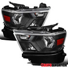 Fit 2019 2020 2021 Dodge Ram 1500 Black Halogen Headlights Head Lamps Left+Right (For: 2020 Ram)