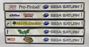 (5) Sega Saturn Game Lot - CIB - Dark Legend - Bug! - Virtua Racing - Read Below