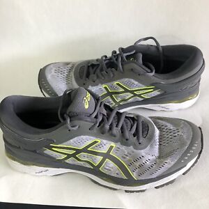 ASICS GEL-Kayano 24 Men's Size US 9 Lite-Show Grey/Yellow Running Shoes CY