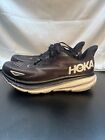 Hoka One One Mens Clifton 9 1127895 BWHT Black Running Shoes Sneakers Size 11 D