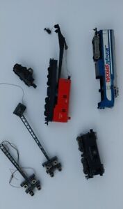 Vintage Lot of HO Train Cars And Lights Spare Parts Only