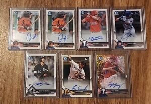 LOT Of (7) 2018 Bowman Chrome Auto And Numbered Auto Lot!!