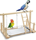 New ListingNatural Wood Bird Playground Parrot Perch Playstand Play Gym Stand Playpen