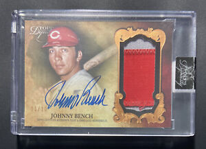 2021 TOPPS DYNASTY JOHNNY BENCH JERSEY PATCH AUTO AUTOGRAPH LE 1/10 REDS