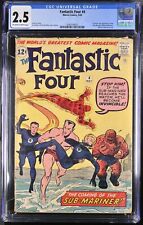 Fantastic Four #4 CGC GD+ 2.5 1st Silver Age Appearance of Sub-Mariner!