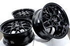 Kudo Racing Z16 16x7 5x100 5x114.3 +38mm Offset Full Black Mesh Wheels Rims (4) (For: 2020 Honda Civic)