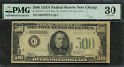 1934 A  $ 500 HUNDRED DOLLAR  Federal Reserve**PMG 30 ** BOSTON G0294