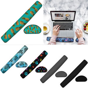Keyboard Wrist Rest Pad and Mouse Gel Wrist Rest Support Cushion w/ Memory Foam