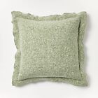 Oversized Heather Square Throw Pillow Sage/Cream - Threshold designed with