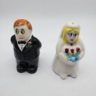 Bride and Groom Salt and Pepper Shakers Wedding Marriage Celebration Newly Weds