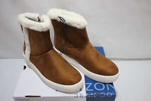 New W/box Arizona Women's Jolene Winter Boots Sz 9.5 Med Cognac Color Flat Heel