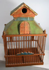 Nice Vintage All Wood Primitive Looking Small Bird Cage 7