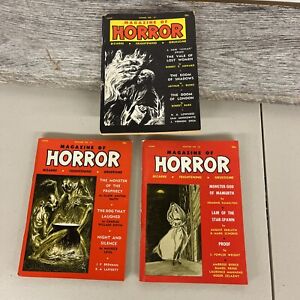 Lot of 3 Vintage Magazine of Horror Issues 14 15 16 - 1960s