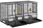Stackable Center Divider Breeder Birds Parrots Rolling Cage Side Nesting Doors