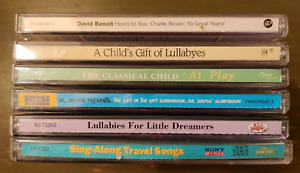 6 CD Lot Children's Music Lullabies Dr. Seuss Charlie Brown Travel Songs Kids