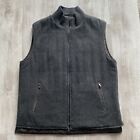 Corneliani ID Men’s Wool Cashmere Reversible Zip Vest Gray Brown IT 54 US 44