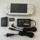 WHITE Sony PSP 1000 System w/ Charger & 64gb Memory Card Bundle Region Free