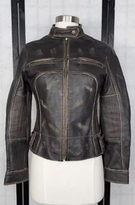 Bebe distressed Motorcycle Leather Jacket. Size: XS