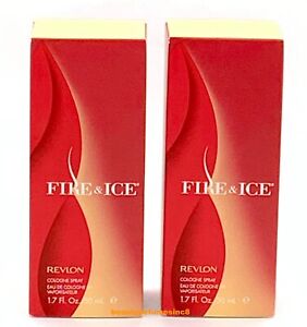 Lot of 2 Pcs - Fire and Ice Perfume by Revlon 1.7 oz Cologne Spray Women's NEW