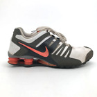 Nike Shox Current Running Shoes White Gray Orange 639657-103 Lace Up Womens 9