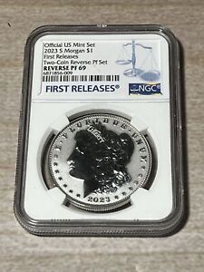 New Listing2023 S Reverse Proof Morgan Silver Dollar NGC PF69 First Releases US MINT SET