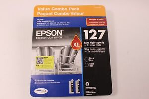 Epson 127 XL Black Ink Cartridges 2-Pack T127120-SVH - Exp. 2026