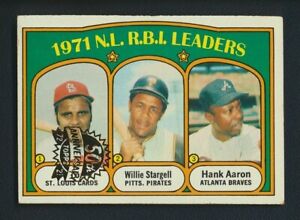 1972 Topps 87 Hank Aaron Willie Stargell Torre 50th Anniversary Heritage Buyback