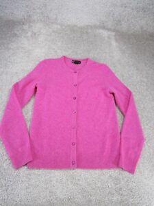 Bloomingdales Sweater Womens Xs Pink Cashmere Button Up Cardigan