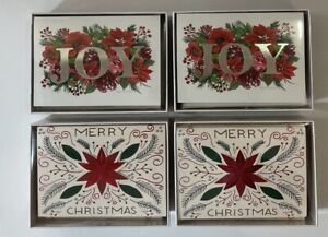 New Holiday Merry Christmas Cards 4 Boxes 60 Total Cards With Envelopes BNIB Joy