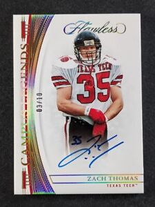 New Listing2023 Panini Flawless Collegiate ZACH THOMAS /10 Auto Gold Campus Legends Dolphin