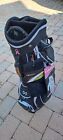 golf woman cart bag MAXFLI black pink 5 div shoulder strap rain cover cooler...