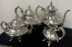 Sterling Silver Tea Set 4pc. By Reed & Barton Design# 670 Georgian Rose