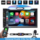 7'' Double Din Car Stereo Apple Carplay CD DVD Player Radio USB Bluetooth Camera