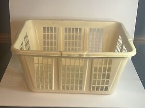 Vintage Rubbermaid Laundry Basket - Beige No.2965 Rectangular Retro
