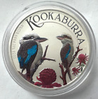 Colorized 2023 Australia Kookaburra 1 oz .9999 Silver Bullion Coin BU in Capsule