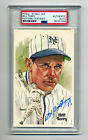 BEAUTIFUL BILL TERRY  AUTOGRAPHED PEREZ STEELE POST CARD - PSA/DNA Encapsulated