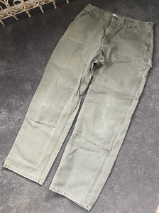 Carhartt B136 MOS Double Knee Carpenter Work Pants Size 35x32 lightly distressed