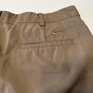 Nike Golf Mens 38 Shorts Tan Chino Tour Performance Dri Fit Casual Pockets