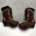 J-41 Pacific Women Size 8.5 Faux Fur Lined Suede Urban Hiking Fashion Boots
