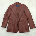 Vintage Nino Cerruti Leather Jacket Blazer Mens 44 R Rue Royale Rust 70s 80s