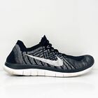 Nike Womens Free 4.0 Flyknit 717076-001 Black Running Shoes Sneakers Size 10.5