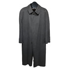 Schneiders Mens Overcoat Trench Coat Lined Gray Cashmere Vintage L