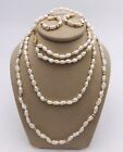 Vintage 14k Gold Genuine Freshwater Seed Pearls Necklace/Bracelet/Earring’s Set