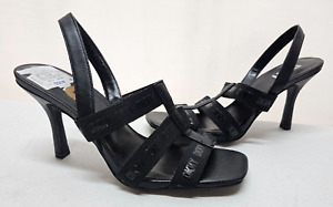 DKNY Womens Size 8 Black Sandale Open Toe Sandals Shoes EUC!!