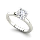 Solitaire 2.75 Carat VS2/D Round Cut Diamond Engagement Ring White Gold Treated
