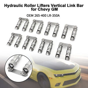 Hydraulic Roller Lifters +Link Bar Small Block for Chevy SBC 350 265-400 V8 USA